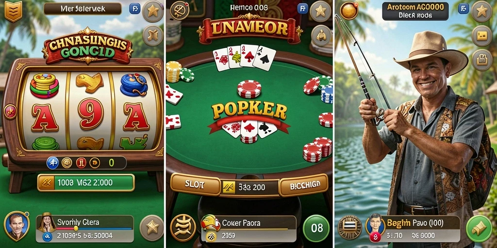 Tampilan awal game yang menarik dan interaktif.