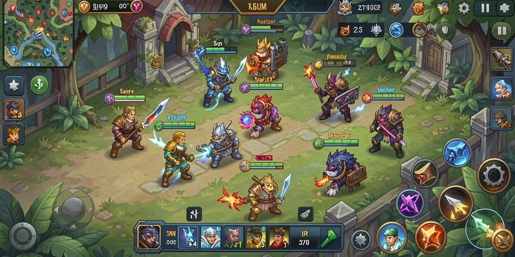 Screenshot menampilkan karakter utama dalam misi petualangan.