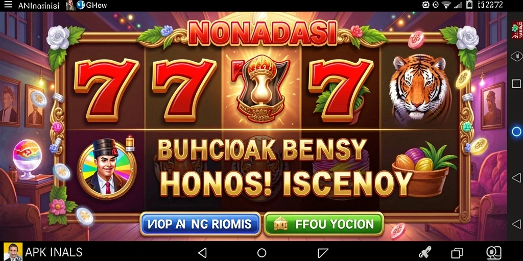 Screenshot fitur putaran gratis yang menarik.